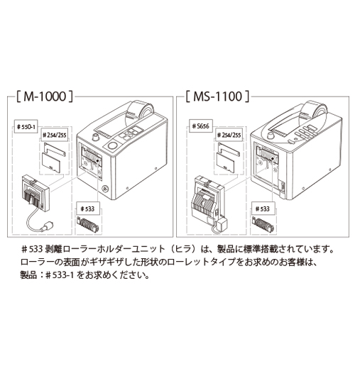 ♯533-1 剥離ローラーホルダーユニット(ローレット) | 株式会社エクト